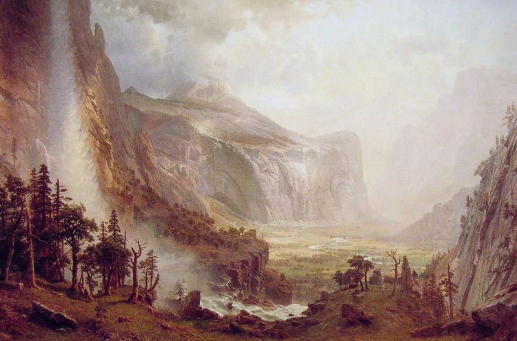 Albert Bierstadt Oil Painting The Domes of the Yosemite 2